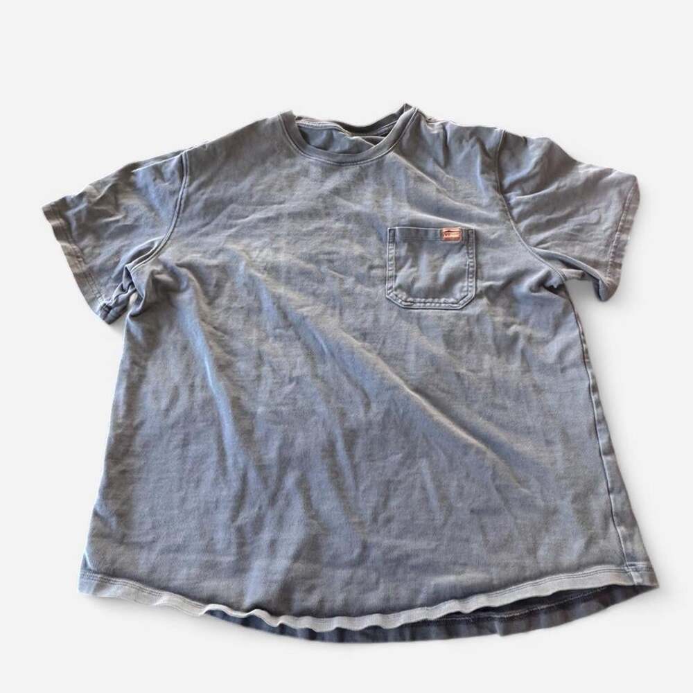 L.L.Bean Men's Grey and Blue T-shirt